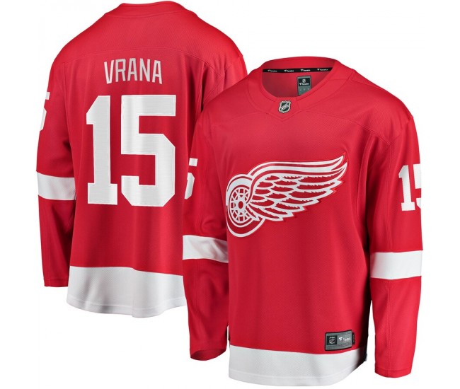 Detroit Red Wings Jakub Vrana Men's Fanatics Branded Red 2017/18 Home Breakaway Replica Jersey