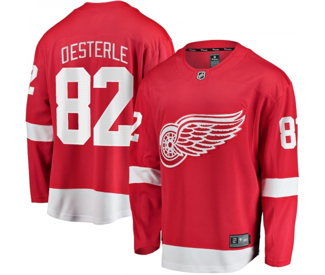 Detroit Red Wings Jordan Oesterle Men's Fanatics Branded Red Home Breakaway Player Jersey