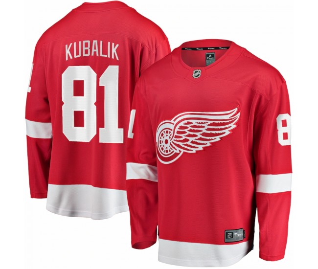 Detroit Red Wings Dominik Kubalik Men's Fanatics Branded Red Home Breakaway Player Jersey