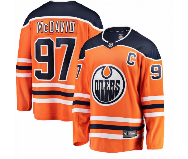 Edmonton Oilers Connor McDavid Men's Fanatics Branded Orange Breakaway Player Jersey