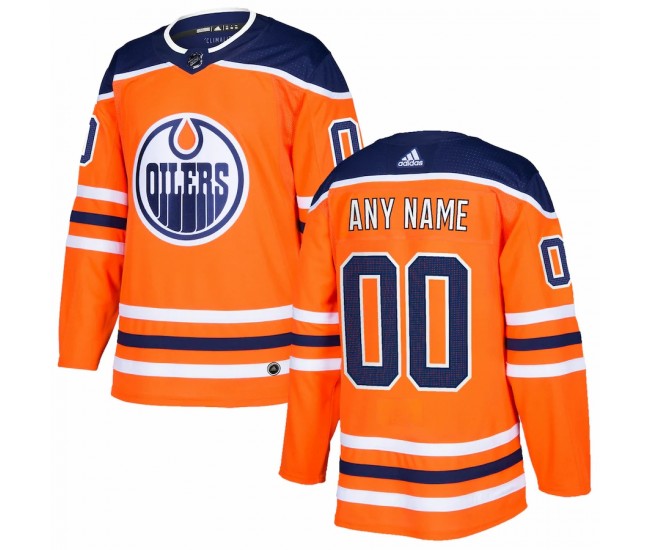 Edmonton Oilers Men's adidas Orange Authentic Custom Jersey