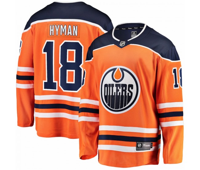 Edmonton Oilers Zach Hyman Men's Fanatics Branded Orange Breakaway Player Jersey