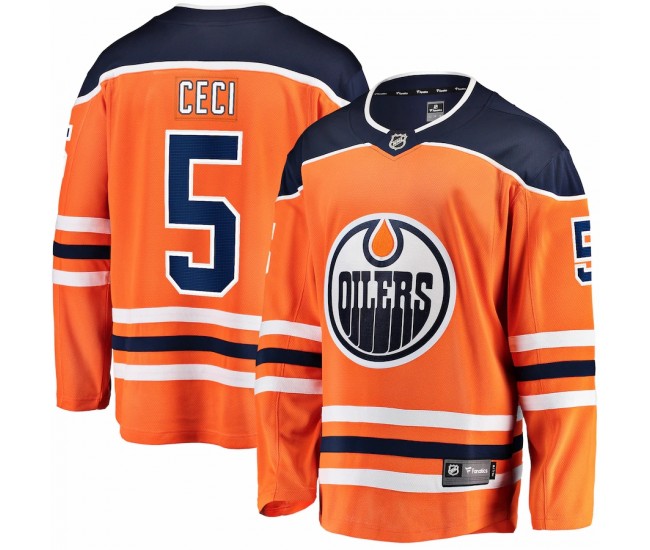 Edmonton Oilers Cody Ceci Men's Fanatics Branded Orange Home Breakaway Player Jersey