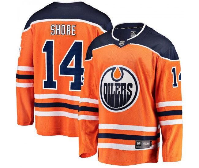 Edmonton Oilers Devin Shore Men's Fanatics Branded Orange Home Breakaway Player Jersey