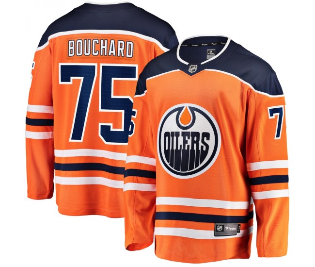 Edmonton Oilers Evan Bouchard Men's Fanatics Branded Orange Home Breakaway Player Jersey