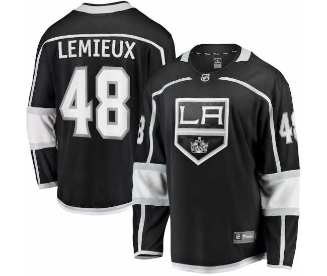 Los Angeles Kings Brendan Lemieux Men's Fanatics Branded Black 2017/18 Home Breakaway Replica Jersey