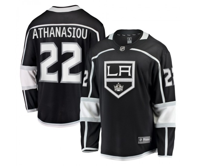 Los Angeles Kings Andreas Athanasiou Men's Fanatics Branded Black Home Breakaway Player Jersey