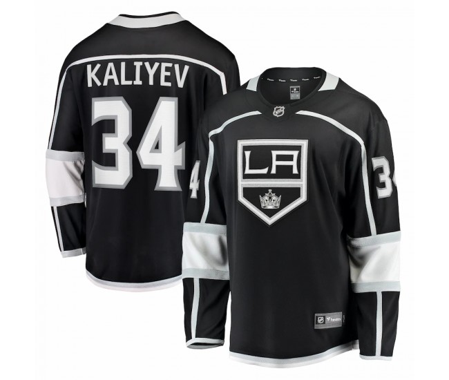 Los Angeles Kings Arthur Kaliyev Men's Fanatics Branded Black Home Breakaway Player Jersey