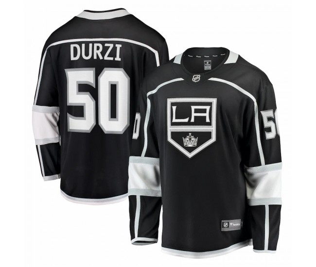 Los Angeles Kings Sean Durzi Men's Fanatics Branded Black Home Breakaway Player Jersey