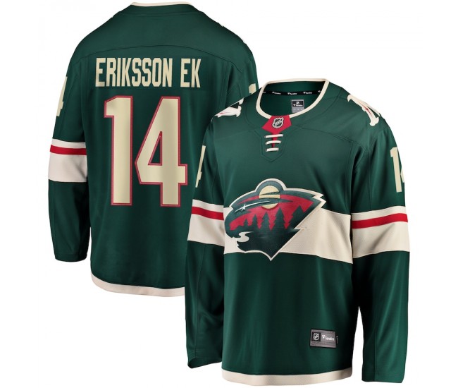 Minnesota Wild Joel Eriksson Ek Men's Fanatics Branded Green Breakaway Jersey