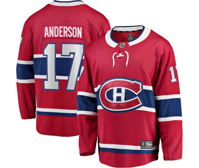 Montreal Canadiens Josh Anderson Men's Fanatics Branded Red Breakaway Player Jersey