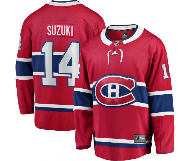 Montreal Canadiens Nick Suzuki Men's Fanatics Branded Red Home Premier Breakaway Player Jersey