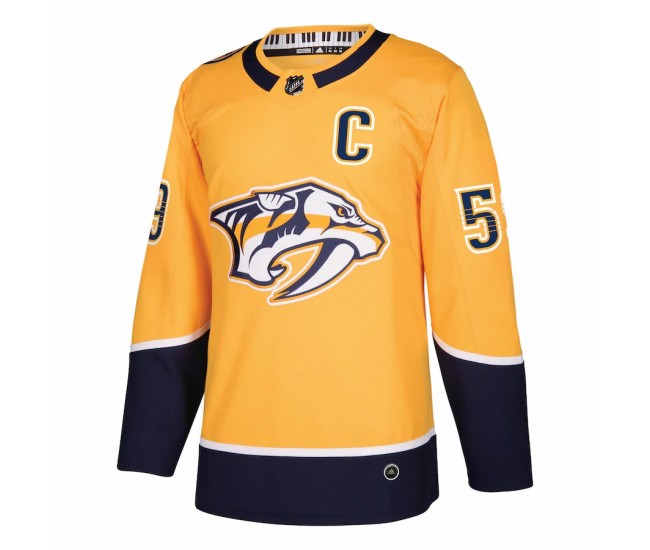 Nashville Predators Roman Josi Men's adidas Gold Home Authentic Player Jersey