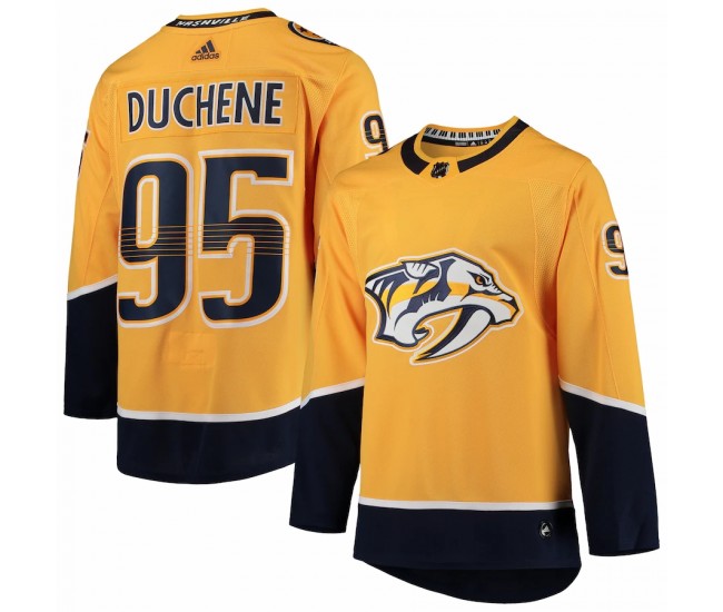 Nashville Predators Matt Duchene Men's adidas Gold Home Authentic Player Jersey