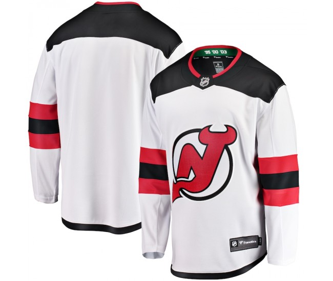 New Jersey Devils Men's Fanatics Branded White Breakaway Away Jersey