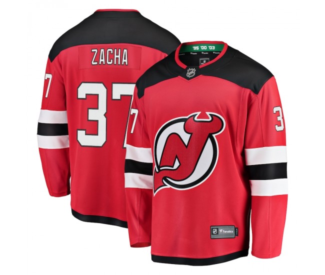 New Jersey Devils Pavel Zacha Men's Fanatics Branded Red Home Breakaway Player Jersey