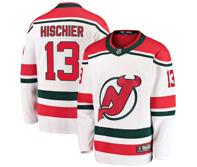 New Jersey Devils Nico Hischier Men's Fanatics Branded White Alternate Breakaway Player Jersey