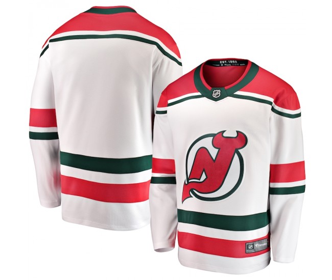 New Jersey Devils Men's Fanatics Branded White Alternate Breakaway Jersey