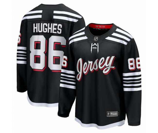 New Jersey Devils Jack Hughes Men's Fanatics Branded Black Alternate Premier Breakaway Player Jersey