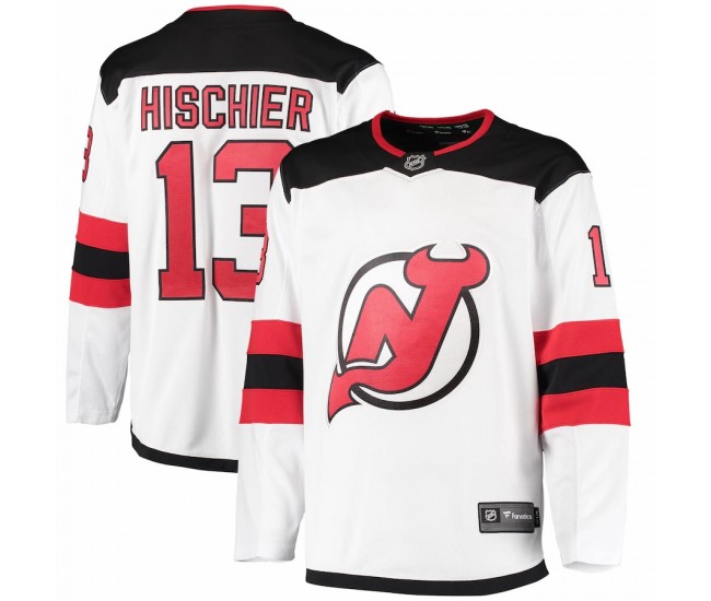 New Jersey Devils Nico Hischier Men's Fanatics Branded White 2018/19 Away Breakaway Player Jersey