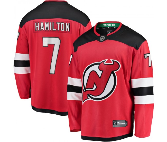 New Jersey Devils Dougie Hamilton Men's Fanatics Branded Red Breakaway Player Jersey