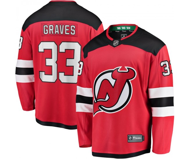 New Jersey Devils Ryan Graves Men's Fanatics Branded Red Breakaway Player Jersey