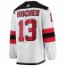 New Jersey Devils Nico Hischier Men's adidas White Away Authentic Player Jersey