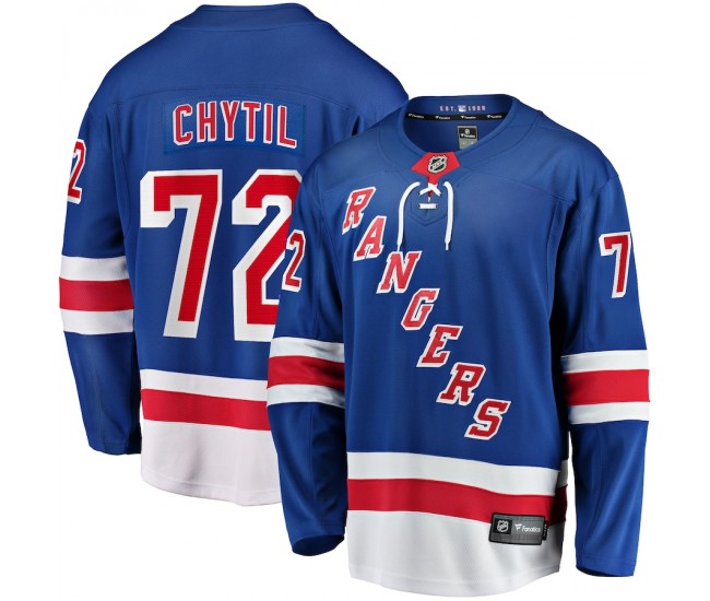 New York Rangers Filip Chytil Men's Fanatics Branded Blue Home Breakaway Jersey