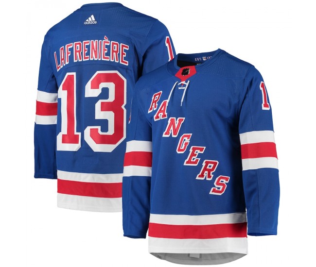 New York Rangers Alexis Lafreniere Men's adidas Blue Home Primegreen Authentic Pro Player Jersey