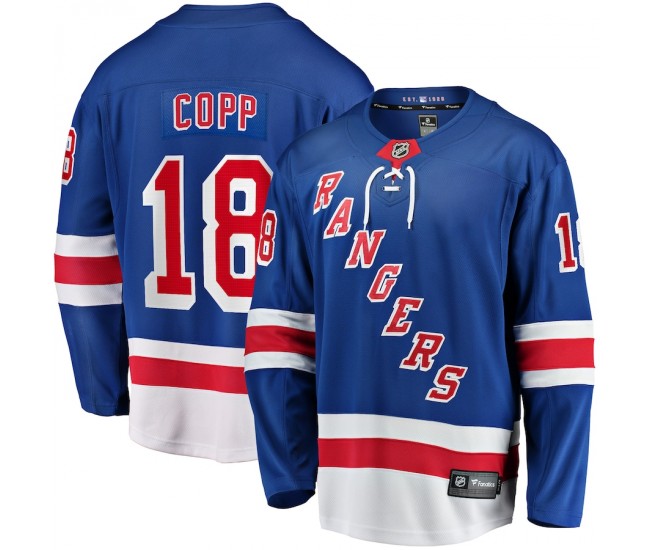 New York Rangers Andrew Copp Men's Fanatics Branded Blue Home Breakaway Player Jersey