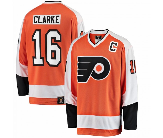 Philadelphia Flyers Bobby Clarke Men's Fanatics Branded Orange Premier Breakaway Retired Player Jersey