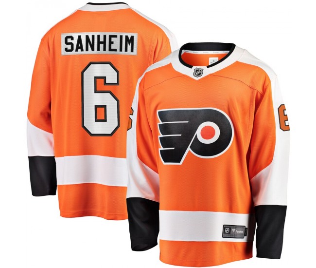 Philadelphia Flyers Travis Sanheim Men's Fanatics Branded Orange Home Breakaway Jersey