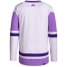 Philadelphia Flyers Men's adidas White/Purple Hockey Fights Cancer Primegreen Authentic Blank Practice Jersey