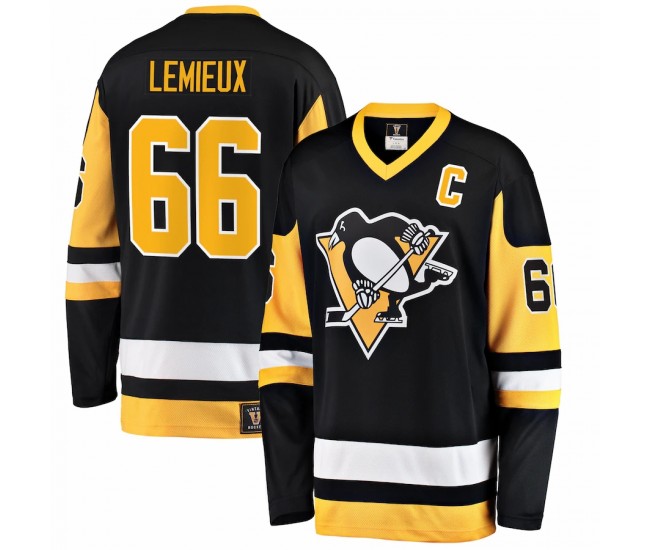 Pittsburgh Penguins Mario Lemieux Men's Fanatics Branded Black Premier Breakaway Retired Player Jersey