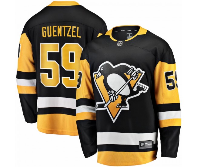 Pittsburgh Penguins Jake Guentzel Men's Fanatics Branded Black Home Premier Breakaway Player Jersey