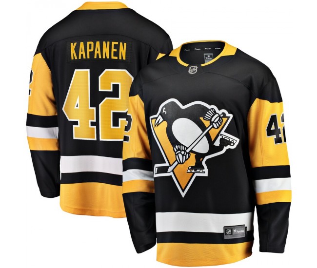 Pittsburgh Penguins Kasperi Kapanen Men's Fanatics Branded Black Home Breakaway Jersey