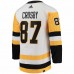 Pittsburgh Penguins Sidney Crosby Men's adidas White Away Captain Patch Primegreen Authentic Pro Player Jersey