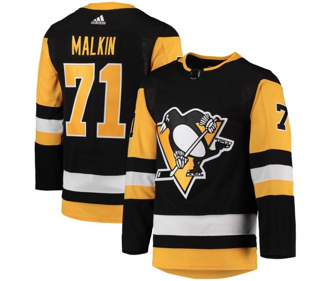 Pittsburgh Penguins Evgeni Malkin Men's adidas Black Home Primegreen Authentic Pro Player Jersey