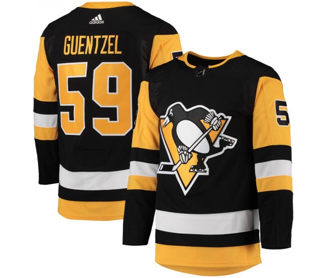 Pittsburgh Penguins Jake Guentzel Men's adidas Black Home Primegreen Authentic Pro Player Jersey