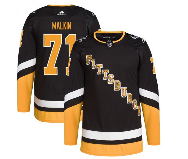 Pittsburgh Penguins Evgeni Malkin Men's adidas Black 2021/22 Alternate Primegreen Authentic Pro Player Jersey