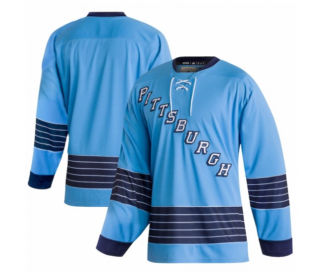 Pittsburgh Penguins Men's adidas Light Blue Team Classics Authentic Blank Jersey