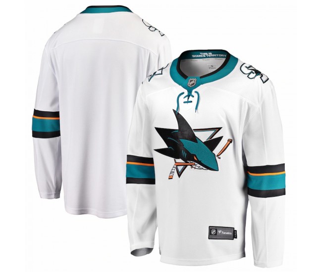 San Jose Sharks Men's Fanatics Branded White Breakaway Away Jersey