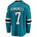 San Jose Sharks Dylan Gambrell Men's Fanatics Branded Teal Replica Player Jersey