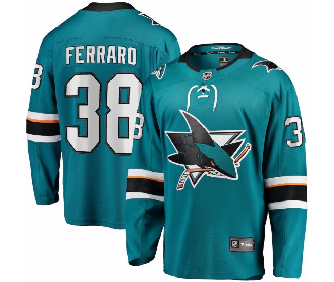 San Jose Sharks Mario Ferraro Men's Fanatics Branded Teal Replica Player Jersey