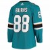 San Jose Sharks Brent Burns Men's adidas Teal Home Authentic Team Player Jersey