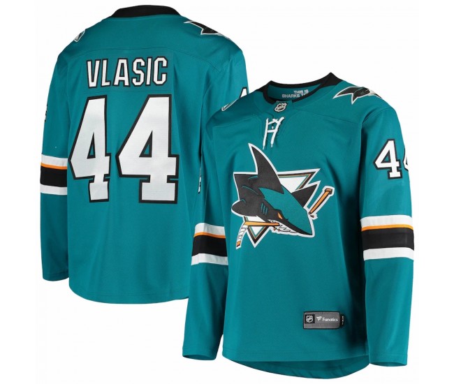 San Jose Sharks Marc-Edouard Vlasic Men's Fanatics Branded Teal Breakaway Home Player Jersey