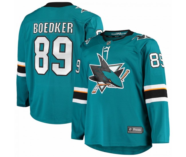 San Jose Sharks Mikkel Boedker Men's Fanatics Branded Teal Breakaway Home Player Jersey