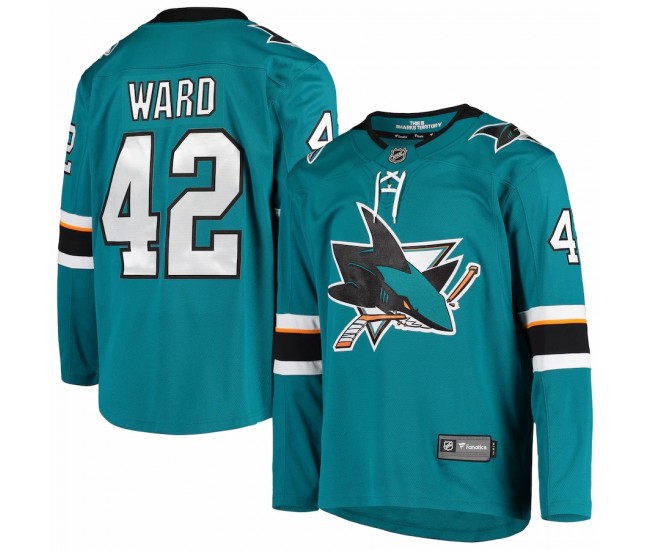 San Jose Sharks Joel Ward Men's Fanatics Branded Teal Breakaway Home Player Jersey