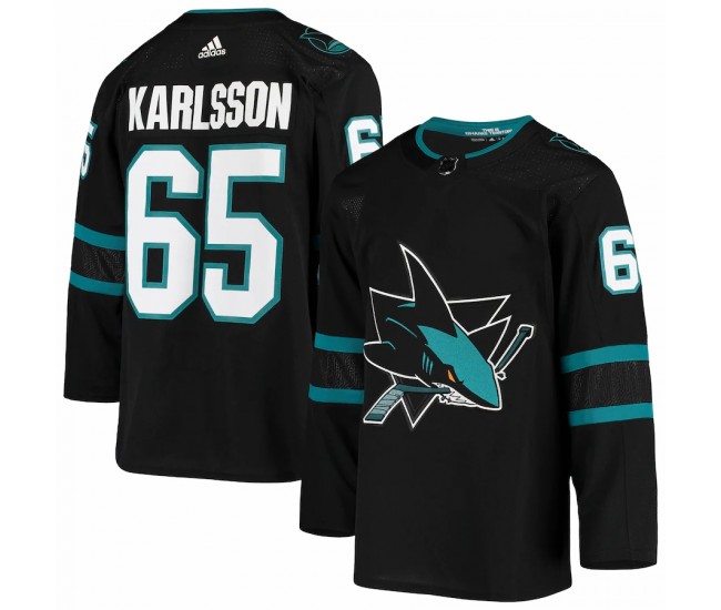 San Jose Sharks Erik Karlsson Men's adidas Black Team Alternate Authentic Jersey