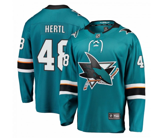 San Jose Sharks Tomas Hertl Men's Fanatics Branded Teal Home Premier Breakaway Player Jersey